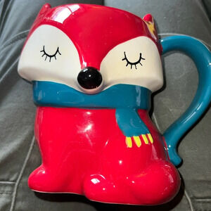 Celebrate The Season Red Fox with Scarf Coffee Tea Hot Coco Mug Cup 2017